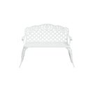 Garden Bench 108 Cm Cast Aluminium White