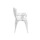 Garden Bench 108 Cm Cast Aluminium White