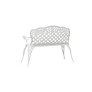 Garden Bench 108 Cm Cast Aluminium White