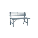 Garden Bench 110 Cm Grey Steel