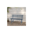 Garden Bench 110 Cm Grey Steel