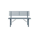 Garden Bench 110 Cm Grey Steel