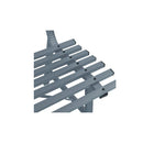 Garden Bench 110 Cm Grey Steel