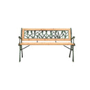 Garden Bench 122 Cm Cast Iron And Solid Firwood