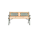 Garden Bench 122 Cm Cast Iron And Solid Firwood Pvc