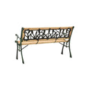 Garden Bench 122 Cm Cast Iron And Solid Firwood