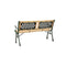 Garden Bench 122 Cm Cast Iron And Solid Firwood Pvc