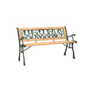 Garden Bench 122 Cm Cast Iron And Solid Firwood