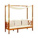 Garden Bench Canopy And Footrests Solid Acacia Wood