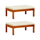 Garden Bench Canopy And Footrests Solid Acacia Wood