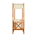 Garden Bench Canopy And Footrests Solid Acacia Wood