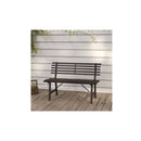 Garden Bench Steel Black 110 Cm