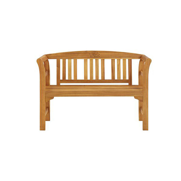 Garden Bench With Anthracite Cushion 120 Cm Solid Acacia Wood