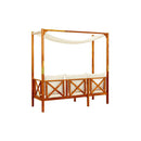 Garden Bench With Canopy Solid Acacia Wood