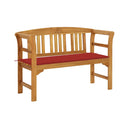 120 Cm Garden Bench With Cushion Solid Acacia Wood