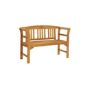 Garden Bench With Cushion Solid Acacia Wood 120 Cm Beige