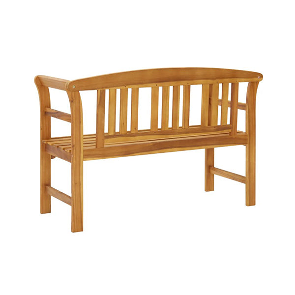 120 Cm Garden Bench With Cushion Solid Acacia Wood