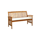 Garden Bench With Cushion 147 Cm Solid Acacia Wood
