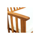 Garden Bench With Cushion 147 Cm Solid Acacia Wood