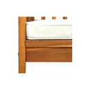 Garden Bench With Cushion 147 Cm Solid Acacia Wood
