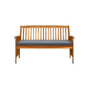 Garden Bench With Cushion 147 Cm Solid Wood Acacia