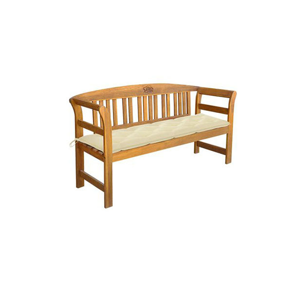 Garden Bench With Cushion Solid Acacia Wood 157 Cm
