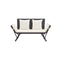 Garden Bench With Cushions 176 Cm Black Poly Rattan