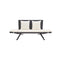 Garden Bench With Cushions 176 Cm Black Poly Rattan