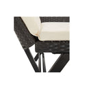Garden Bench With Cushions 176 Cm Black Poly Rattan
