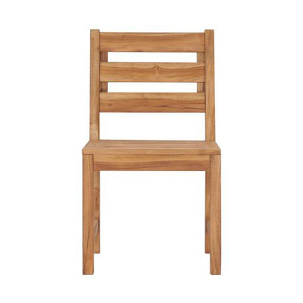 2 Pcs Garden Chairs Solid Teak Wood