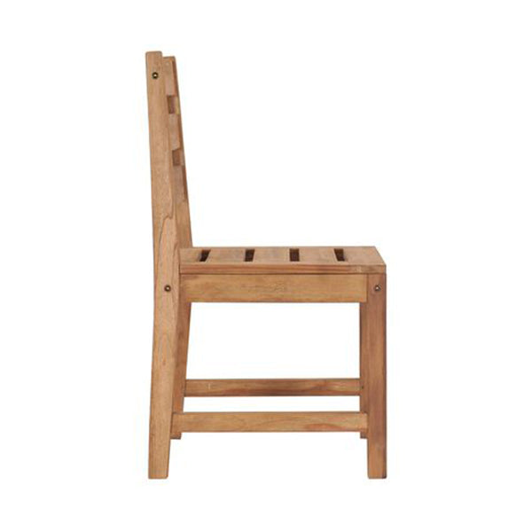 2 Pcs Garden Chairs Solid Teak Wood
