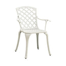 Garden Chairs 4 Pcs Cast Aluminum White