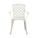 Garden Chairs 4 Pcs Cast Aluminum White