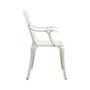 Garden Chairs 4 Pcs Cast Aluminum White