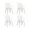 Garden Chairs 4 Pcs Cast Aluminum White