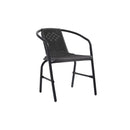 Garden Chairs 4 Pcs Plastic Rattan And Steel 110 Kg