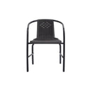 Garden Chairs 4 Pcs Plastic Rattan And Steel 110 Kg