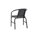 Garden Chairs 4 Pcs Plastic Rattan And Steel 110 Kg