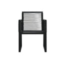 Garden Chairs 4 Pcs Rope Rattan Black