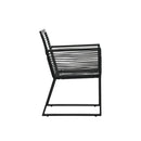 Garden Chairs 4 Pcs Rope Rattan Black