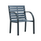 Garden Chairs Grey Wood 2 Pcs