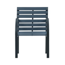 Garden Chairs Grey Wood 2 Pcs