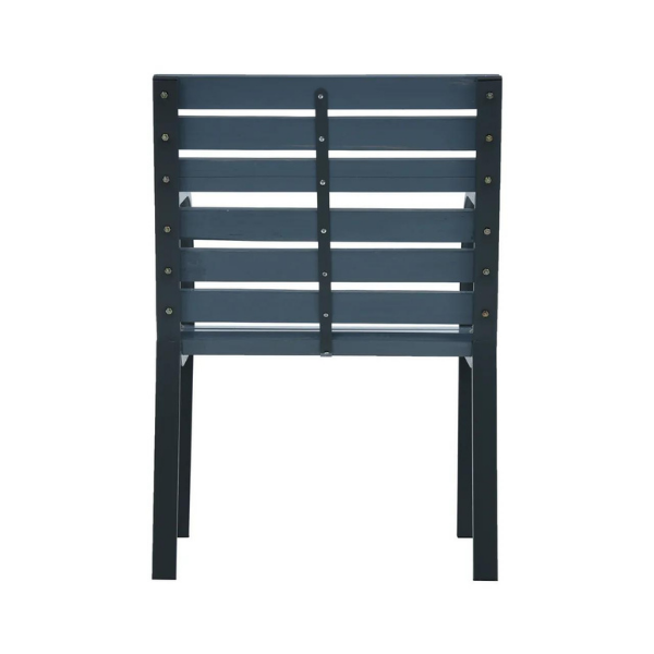 Garden Chairs Grey Wood 2 Pcs