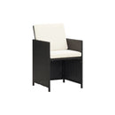 Garden Chairs Poly Rattan Black 4 Pcs