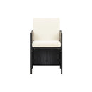 Garden Chairs Poly Rattan Black 4 Pcs