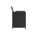 Garden Chairs Poly Rattan Black 4 Pcs