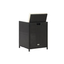 Garden Chairs Poly Rattan Black 4 Pcs
