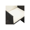 Garden Chairs Poly Rattan Black 4 Pcs