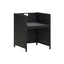 Garden Chairs Poly Rattan Black 4 Pcs
