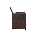 Garden Chairs With Cuhsions 4 Pcs Poly Rattan Brown